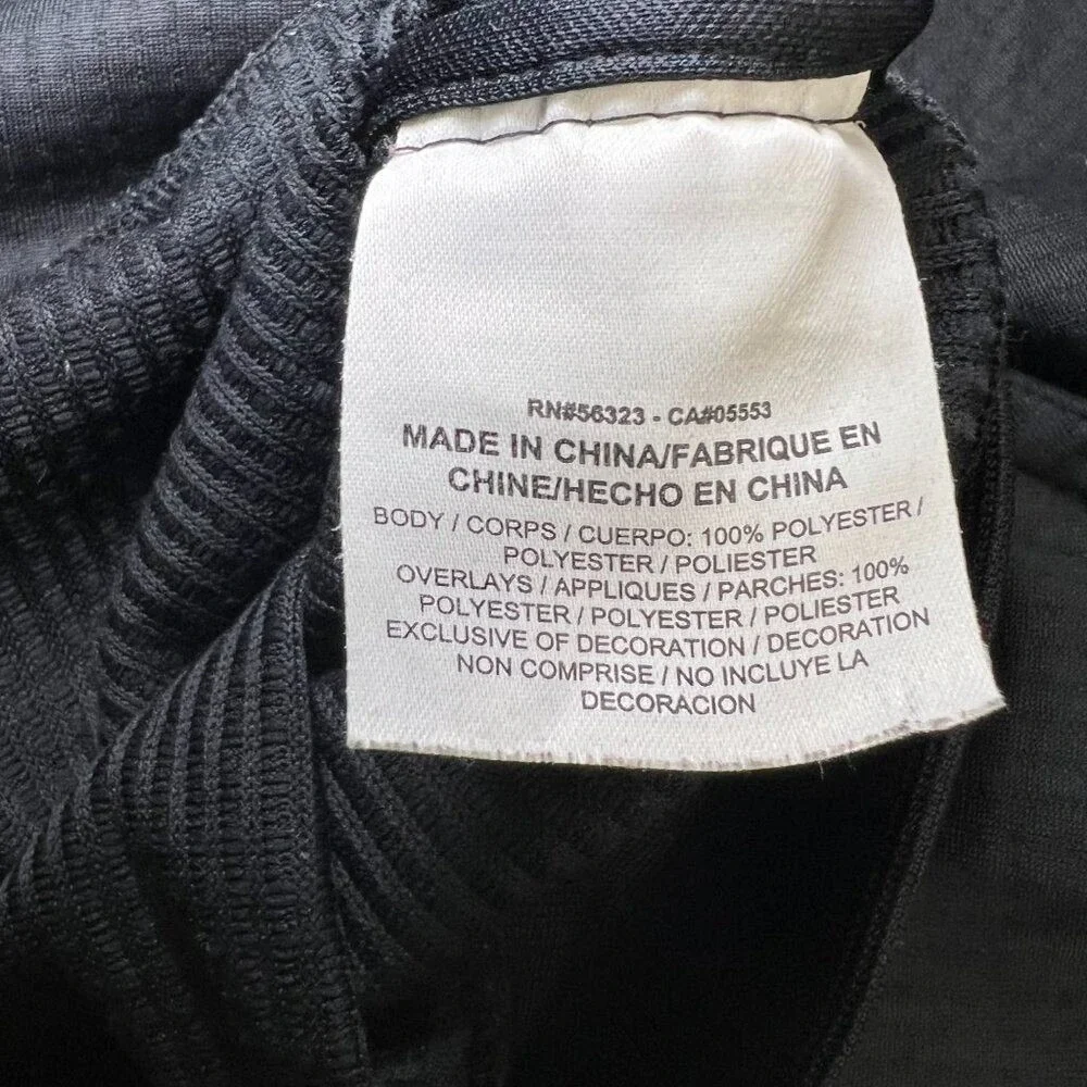 Jordan Full‎ Zip Hoodie Mens Large Black Elephant Print Hybrid Jacket Flawed